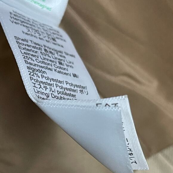 J. Crew Factory Refined Traveler Linen Blazer in Tan‎ Size 14 NWT - Picture 9 of 10